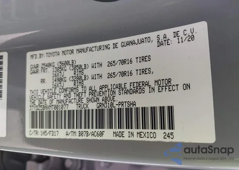 2021 Toyota Tacoma Trd Off-Road z USA, uszkodzony, nr VIN 3TYDZ5BNXMT001077